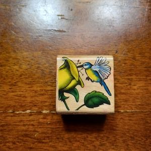 VINTAGE 1998 Sky Kids Hummingbird Rubber Stamp